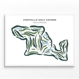 Foothills Golf Club, CO | Kunstdruck, Kunstdruck, Golf Karte, Golf Karte, Score Karte, Golf Karte, Landkarte, Golf Karte, Kunstdruck UNGERAHMT