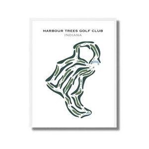 Harbour Trees Golf Club, IN | Golf Course Map, Golf Map, Golfer Gift For Him, Scorecard Layout, Golfer Boyfriend Gift, Art Print Decor