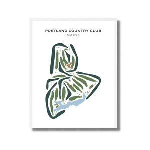 Portland Country Club, Maine | Kunstdruck, Golf Karte, Golf Karte, Golf Karte, Score Karte, Golf Karte, Kunstdruck UNGERAHMT, für Sie und Ihn