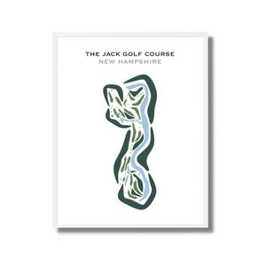 Parcours de golf The Jack, New Hampshire | Carte du parcours de golf, carte du golf, cadeau golfeur pour lui, mise en page de la carte de score, cadeau petit ami golfeur, impression d'art sans cadre