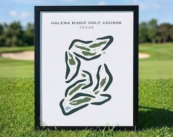 Campo de golf Galena Ridge, Idaho / Mapa del campo de golf, Mapa de golf, Regalo para golfista, Diseño de tarjeta de puntuación, Regalo para novio golfista, Lámina decorativa