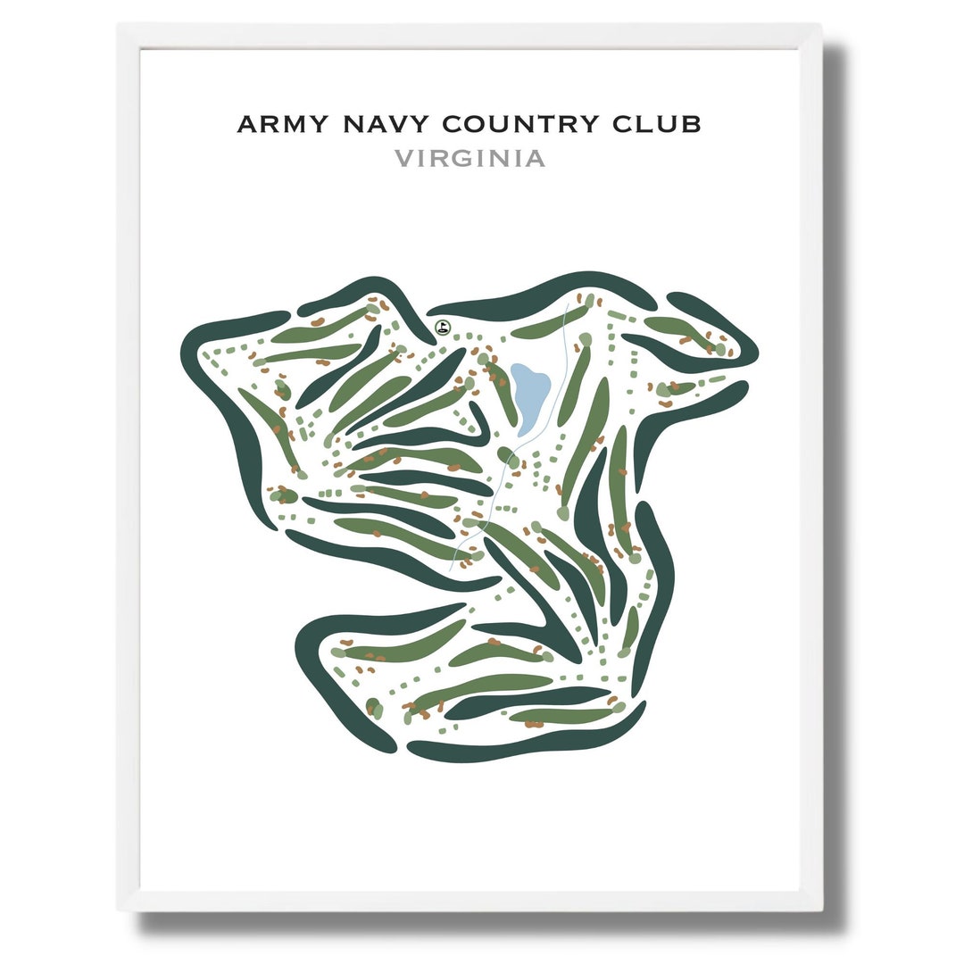 Army Navy Country Club Fairfax VA Golf Course Mapgolf Wall Etsy Army Navy Country Club Fairfax VA Golf Course Mapgolf Wall Etsy