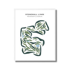 Liens Stonewall à Elverson, PA | Carte du parcours de golf, carte du golf, cadeau golfeur pour lui, mise en page de la carte de score, cadeau petit ami golfeur, impression d'art sans cadre