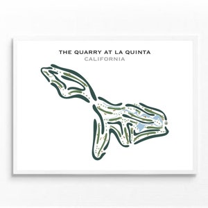 La carrière de La Quinta, Californie | Carte du parcours de golf, carte du golf, cadeau golfeur pour lui, mise en page de la carte de score, cadeau petit ami golfeur, impression d'art sans cadre