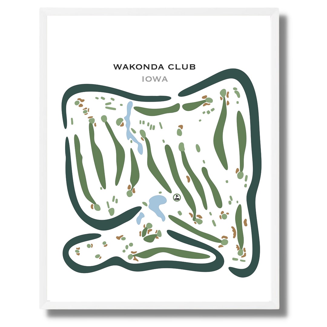 Wakonda Club Lowa Personalized Map Wall Art Print Gift Etsy