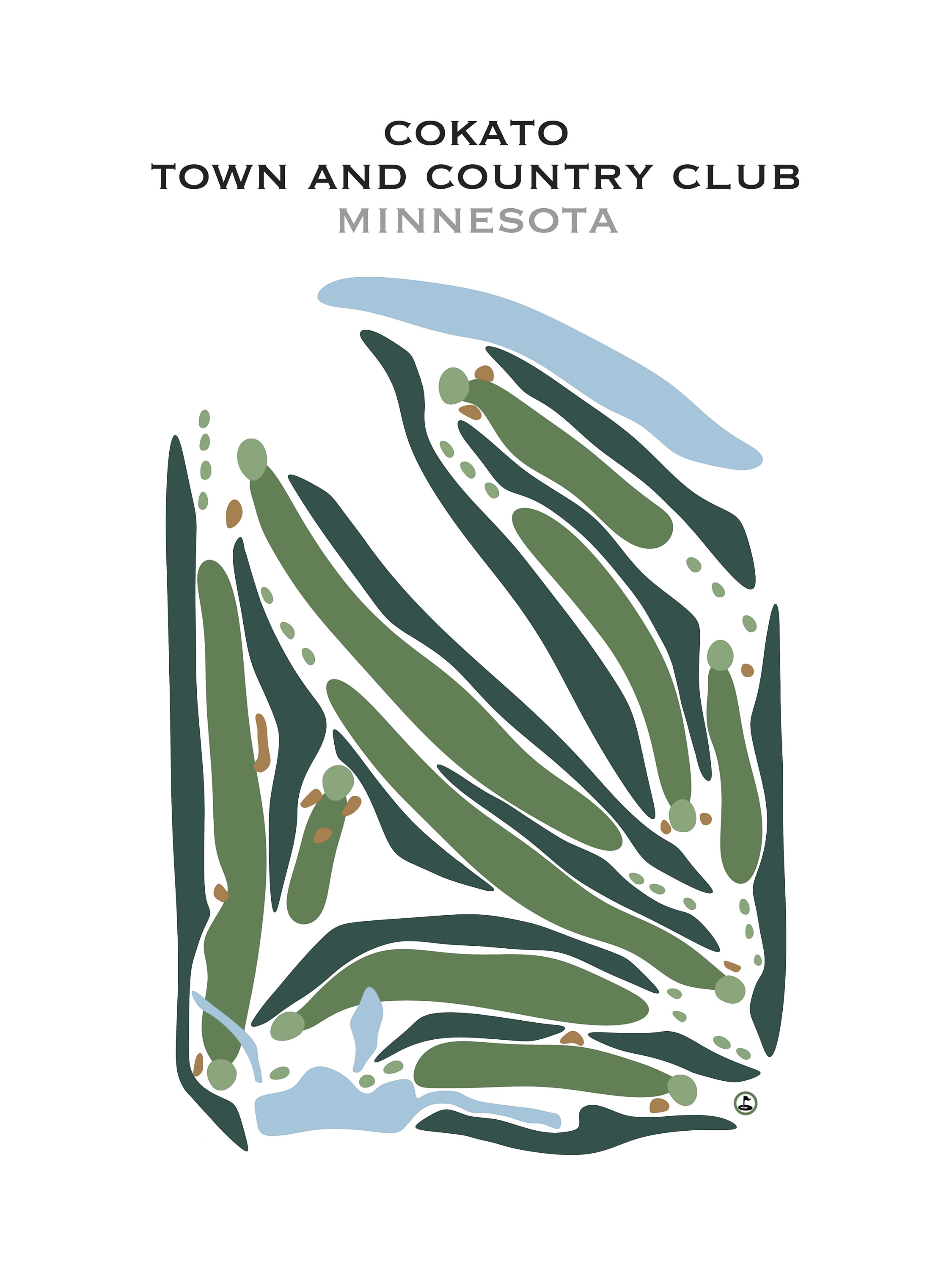 Cokato Town Country Club MN Golf Course Map Home Decor Etsy