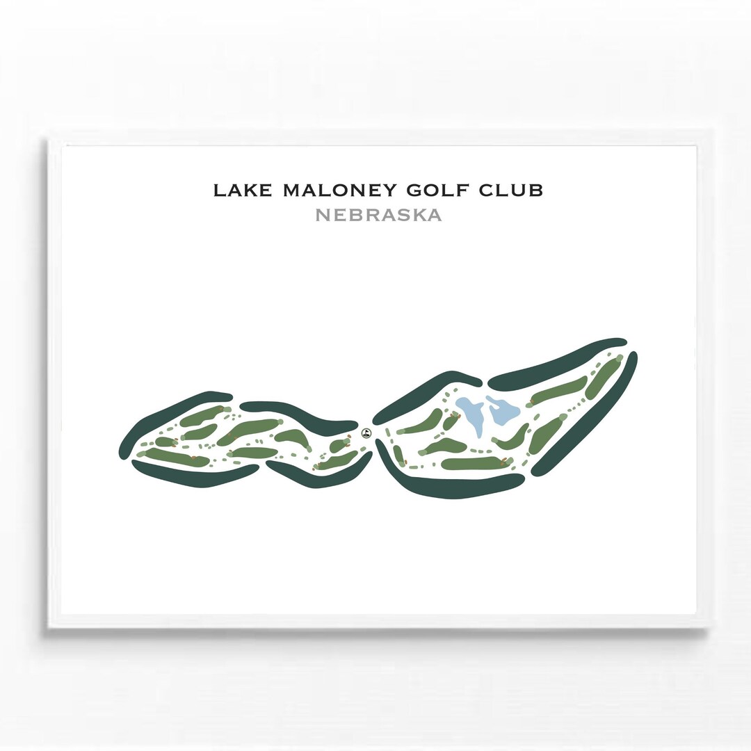Lake Maloney Golf Club NE Golf Course Map Home Decor Etsy
