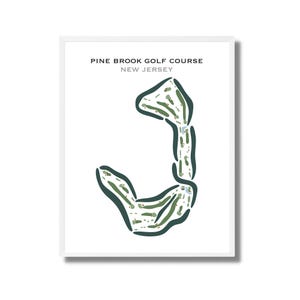 Campo de golf Pine Brook, Nueva Jersey, Mapa del campo de golf, Decoración de pared de golf, Regalo para hijo de golfista, Regalo de cumpleaños de golfista, Regalo de golf para el Día del Padre