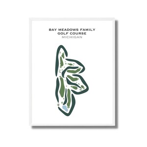 Bay Meadows Familien-Golfplatz, MI | Kunstdruck, Kunstdruck, Kunstdruck, Golf Karte, Golf Karte, Score Karte, Golf Karte, Geschenk für Ihn, UNGERAHMT