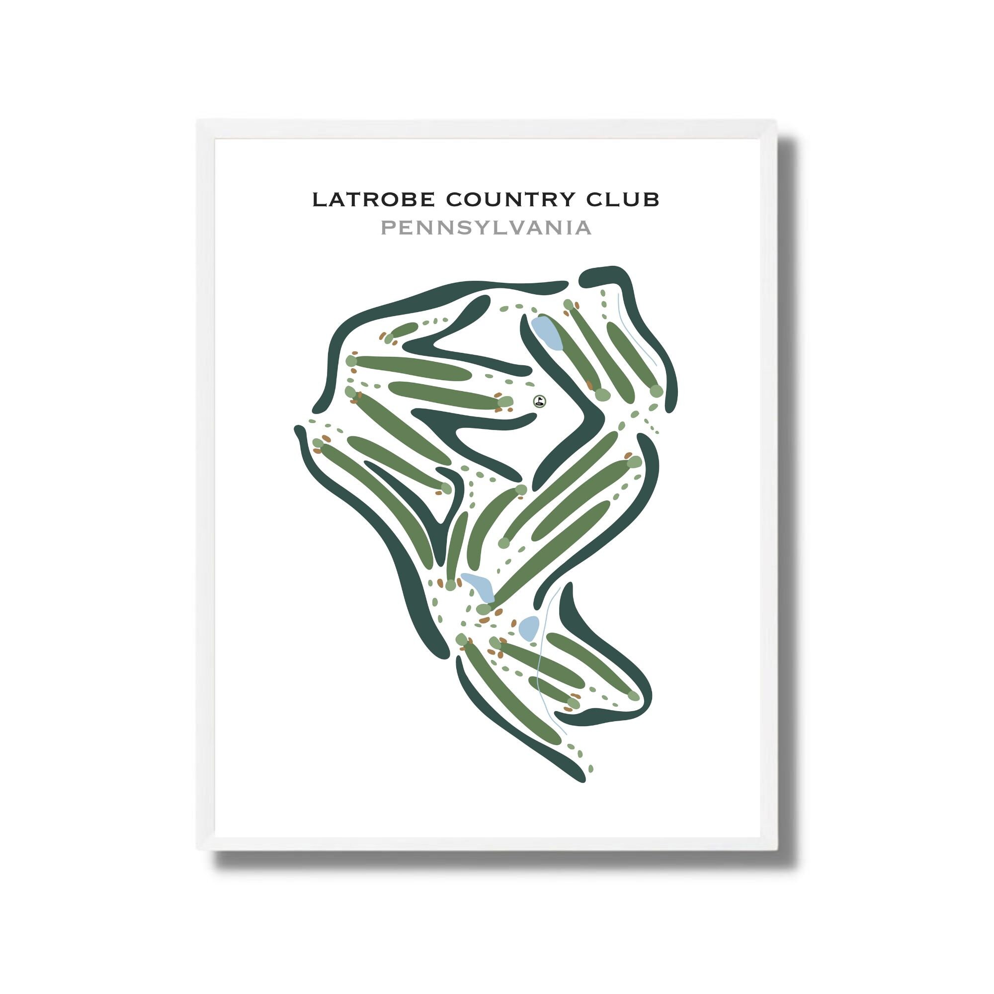 Latrobe Country Club PA Golf Course Map Home Decor Golfer Etsy