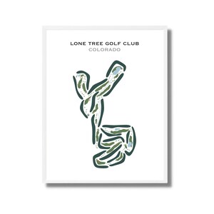 Lone Tree Golf Club, CO / Mapa del campo de golf, mapa de golf, regalo de golfista para él, diseño de tarjeta de puntuación, regalo de novio golfista, impresión artística SIN MARCO