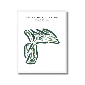Türkei Creek Golf Club, CA | Kunstdruck, Golf Karte, Golf Karte, Golf Karte, Score Karte, Golf Karte, Kunstdruck UNGERAHMT, für Sie und Ihn