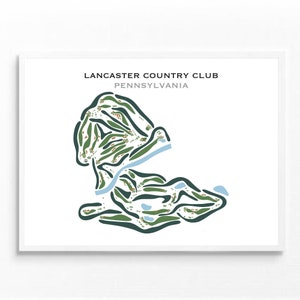 Lancaster Country Club, Pennsylvania,Golf Platz Druck, Golf Kunst,Golfer Geschenk,Golfer Papa Geschenk, Geburtstagsgeschenk für Ihn, UNGERAHMT Kunstdruck