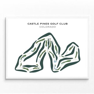 Castle Pines Golf Club, CO | Golf Course Map, Golf Map, Golfer Gift For Him, Scorecard Layout, Golfer Boyfriend Gift, Art Print Decor