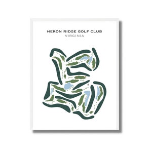 Reiher Ridge Golf Club, VA | Kunstdruck, Golf Karte, Golf Karte, Golf Karte, Score Karte, Golf Karte, Kunstdruck UNGERAHMT, für Sie und Ihn