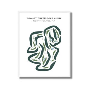 Club de golf de Stoney Creek, Whitsett, Caroline du Nord | Carte du parcours de golf, carte du golf, cadeau golfeur pour lui, mise en page de la carte de score, cadeau golfeur BF, impression d'art sans cadre