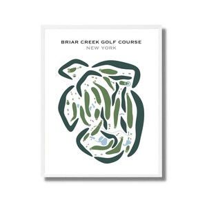 Parcours de golf de Briar Creek, État de New York | Carte du parcours de golf, carte du golf, cadeau golfeur pour lui, mise en page de la carte de score, cadeau petit ami golfeur, impression d'art sans cadre