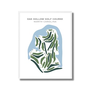 Eichen hohler Golfkurs, Navyblau | Kunstdruck, Golf Karte, Golf Karte, Golf Karte, Score Karte, Golf Karte, Kunstdruck UNGERAHMT, für Sie und Ihn