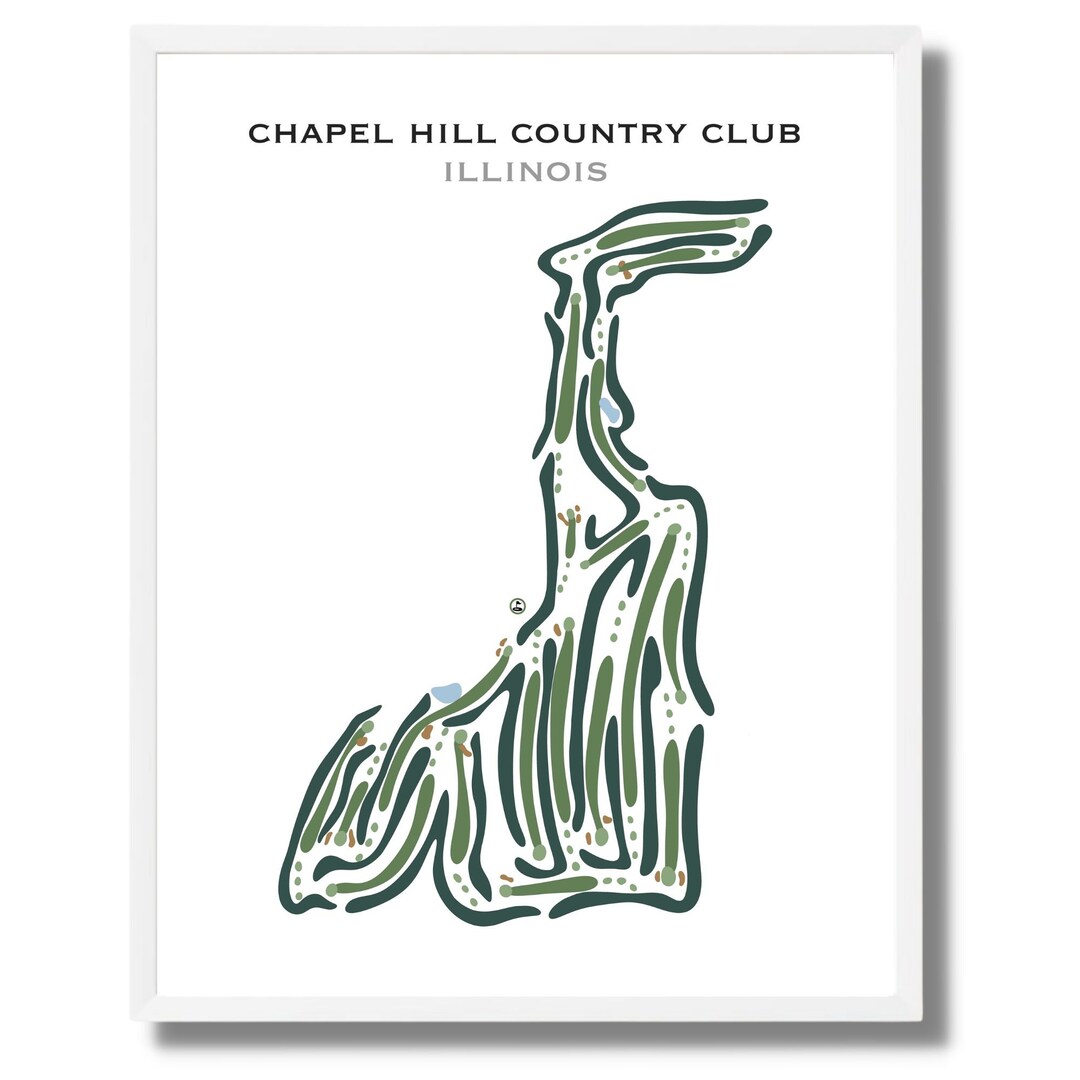 Chapel Hill Country Club IL Golf Course Map Home Decor Etsy