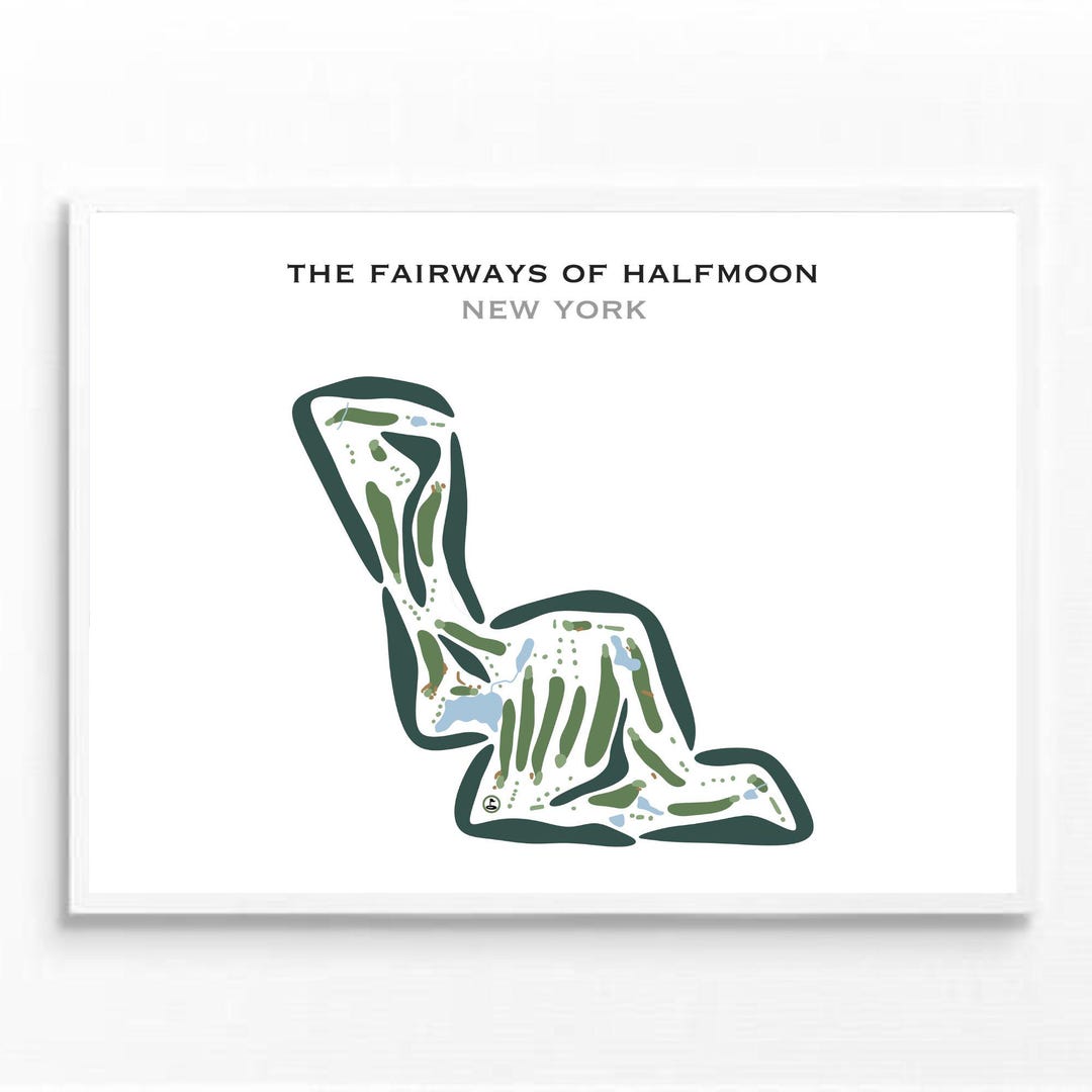 The Fairways of Halfmoon NY Golf Course Map Golf Map Golfer Gift for The Fairways of Halfmoon NY Golf Course Map Golf Map Golfer Gift for