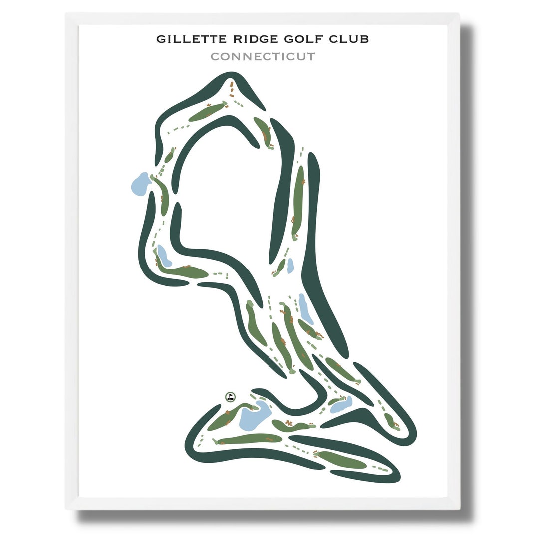 Gillette Ridge Golf Club CT Golf Course Map Home Decor Etsy