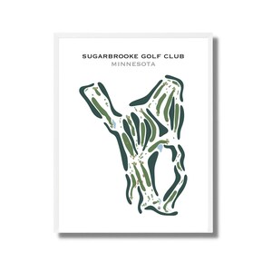 Sugarbrooke Golf Club, MN | Golf Course Map, Golf Map, Golfer Gift For Him, Scorecard Layout, Golfer Boyfriend Gift, Art Print Decor