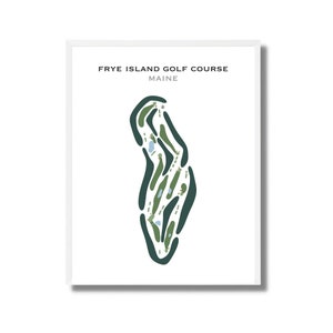 Frye Island Golf Club, ME | Kunstdruck, Kunstdruck, Golf Karte, Golf Karte, Score Karte, Golf Karte, Landkarte, Golf Karte, Kunstdruck UNGERAHMT