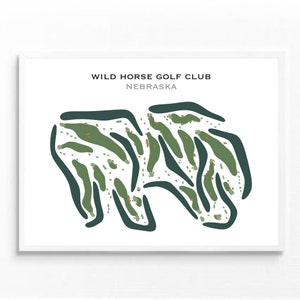 Wild Horse Golf Club, NE | Kunstdruck, Golf Karte, Golf Karte, Golf Karte, Score Karte, Golf Karte, Kunstdruck UNGERAHMT, für Sie und Ihn