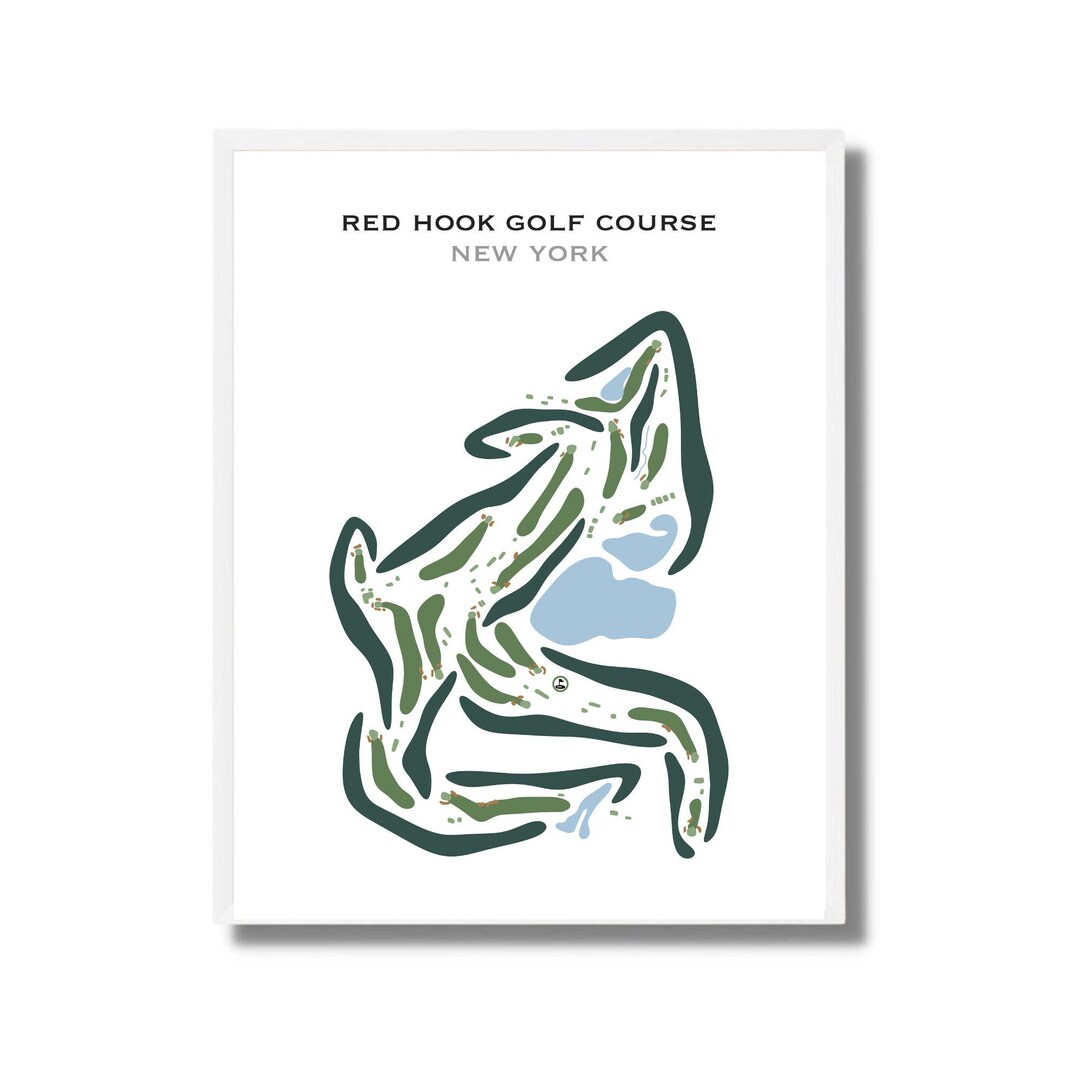 Red Hook Golf Course NY Golf Course Map Golf Map Golfer Gift for Red Hook Golf Course NY Golf Course Map Golf Map Golfer Gift for
