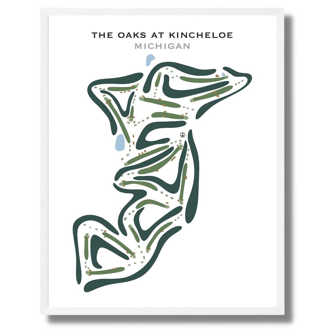The Oaks at Kincheloe MI Golf Course Map Home Decor Etsy