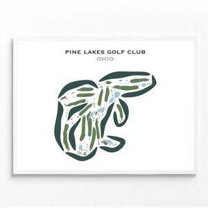 Pine Lakes Golf Club, Ohio | Kunstdruck, Golf Karte, Golf Karte, Golf Karte, Score Karte, Golf Karte, Kunstdruck UNGERAHMT, für Sie und Ihn