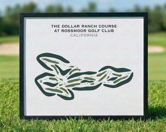 The Dollar Ranch Golf Course at Rossmoor Golf Club, CA | Golf Course Map, Golf Map, Golfer Gift For Him, Golfer BF Gift, Art Print Decor