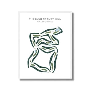 The Club at Ruby Hill, CA | Karta över golfbanor, golfkarta, present till golfare, scorekortslayout, present till golfare, konsttryckdekor