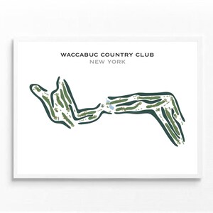 Waccabuc Country Club, NY | Golf Course Map, Golf Map, Golfer Gift For Him, Scorecard Layout, Golfer Boyfriend Gift, Art Print Decor