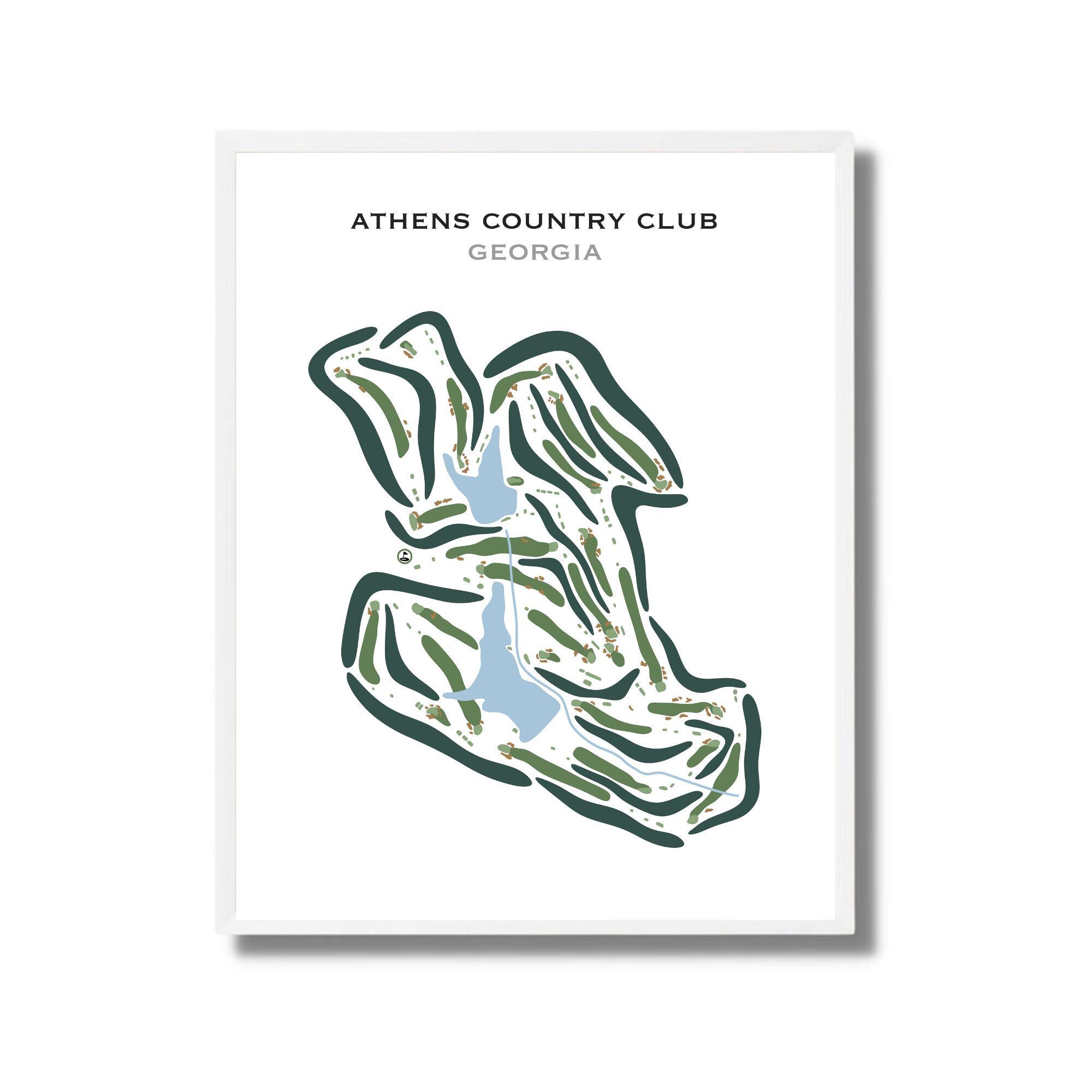 Carte Postale Ancienne – Athens Country Club, GA – Parcours De Golf – Non Oblitérée