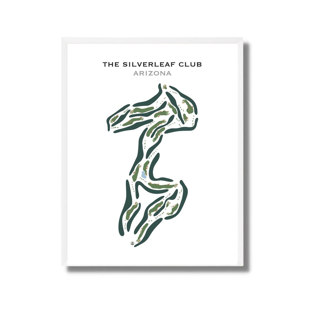 The Silverleaf Club Arizona Golf Course Map Golf Map Golfer Gift