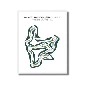 Brandywine Bay Golf Club, Navy | Kunstdruck, Golf Karte, Golf Karte, Golf Karte, Score Karte, Golf Karte, Kunstdruck UNGERAHMT, für Sie und Ihn