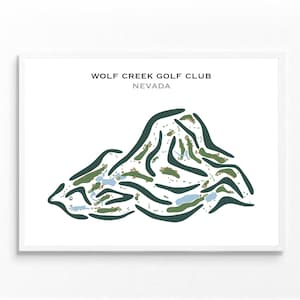 Wolf Creek Golf Club, Nevada | Kunstdruck, Golf Karte, Golf Karte, Golf Karte, Score Karte, Golf Karte, Kunstdruck UNGERAHMT, für Sie und Ihn