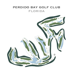 Golf Club Prints Perdido Bay Florida Golf Course Map Etsy Golf Club Prints Perdido Bay Florida Golf Course Map Etsy
