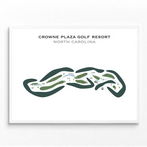 Crowne Plaza Resort, Caroline du Nord | Carte du parcours de golf, carte du golf, cadeau golfeur pour lui, mise en page de la carte de score, cadeau petit ami golfeur, impression d'art sans cadre