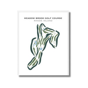 Meadow Brook Golf Course, RI | Golf Course Map, Golf Map, Golfer Gift For Him, Scorecard Layout, Golfer Boyfriend Gift,Art Print Decor