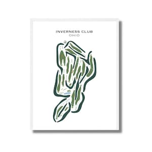 Inverness Club, Ohio, Impresión de campo de golf, Ideas de decoración de golf, Tapices de golf para pared, Idea de regalo de golf para esposo, Mapa minimalista de campo de golf