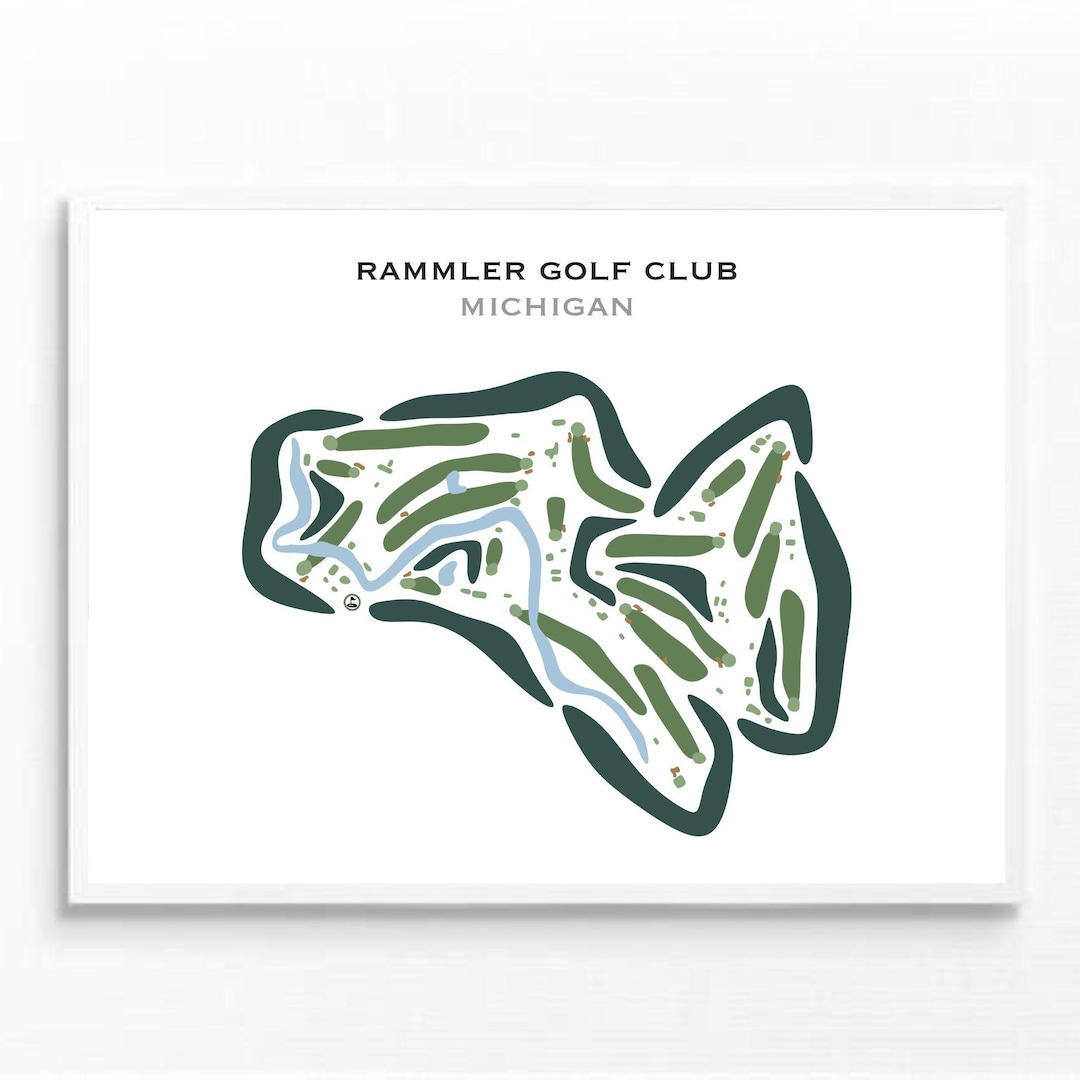 Rammler Golf Club, Michigan | Golf Course Map, Golf Map, Golfer Gift ...