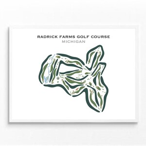 Radrick Farms Golf Platz, MI | Kunstdruck, Kunstdruck, Golf Karte, Golf Karte, Score Karte, Golf Karte, Geschenk für Ihn, Kunstdruck UNGERAHMT