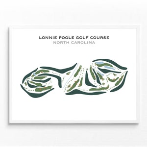 Lonnie Poole Golf Course, North Carolina, Golf Map Print, Golf Course Layout, Anniversary Gift Idea for Him, Golf Lover, Best Golf Art Print