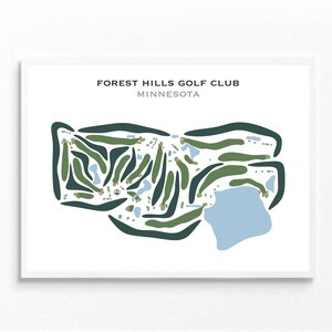 Forest Hills Golf Club, MN | Kunstdruck, Golf Karte, Golf Karte, Golf Karte, Score Karte, Golf Karte, Kunstdruck UNGERAHMT, für Sie und Ihn