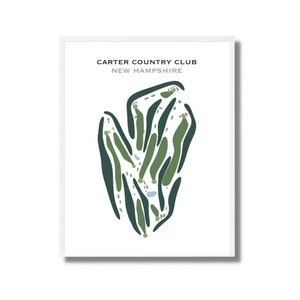 Carter Country Club, NH | Mapa pola golfowego, Mapa pola golfowego, Prezent dla golfisty dla niego, Układ karty wyników, Prezent dla chłopaka golfisty, Wydruk artystyczny BEZ RAMY
