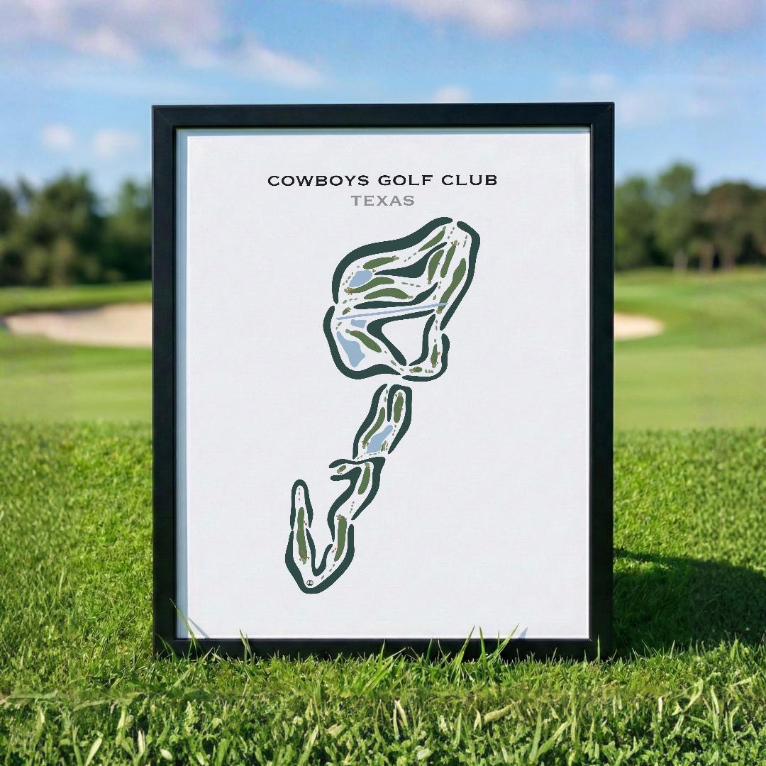 Cowboys Golf Club, Texas Golf Course Map Canvas, Golf Map Wall Art, Golf Gift for Women, Mancave Wall Poster, Housewarming Golf Gift