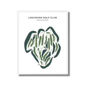 Lancaster Golf Club, England | Golf Course Map Wall Art, Golf Map, Golf Gift For Grandpa, Golf Lover Bedroom Wall Poster, Thanksgiving Gift