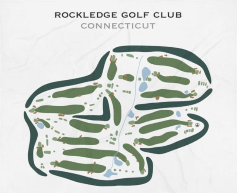 Rockledge Golf Club, CT | Golf Course Map, Golf Map, Golfer Gift for ...
